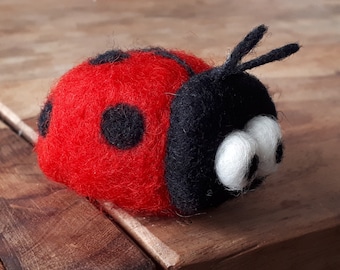 Sweet Lucky Beetle HERBIE Felt Felt Beetle Ladybug Insect Gift Keychain Lucky Charm Man Woman Girl Boy Pendant