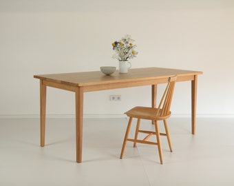 Dining table made of oak wood midcentury classic table oak solid wood solid danish wild oak desk custom made to measure