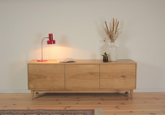 Sideboard Eiche Massivholz Lowboard Fernsehtisch midcentury vintage massiv Holz
