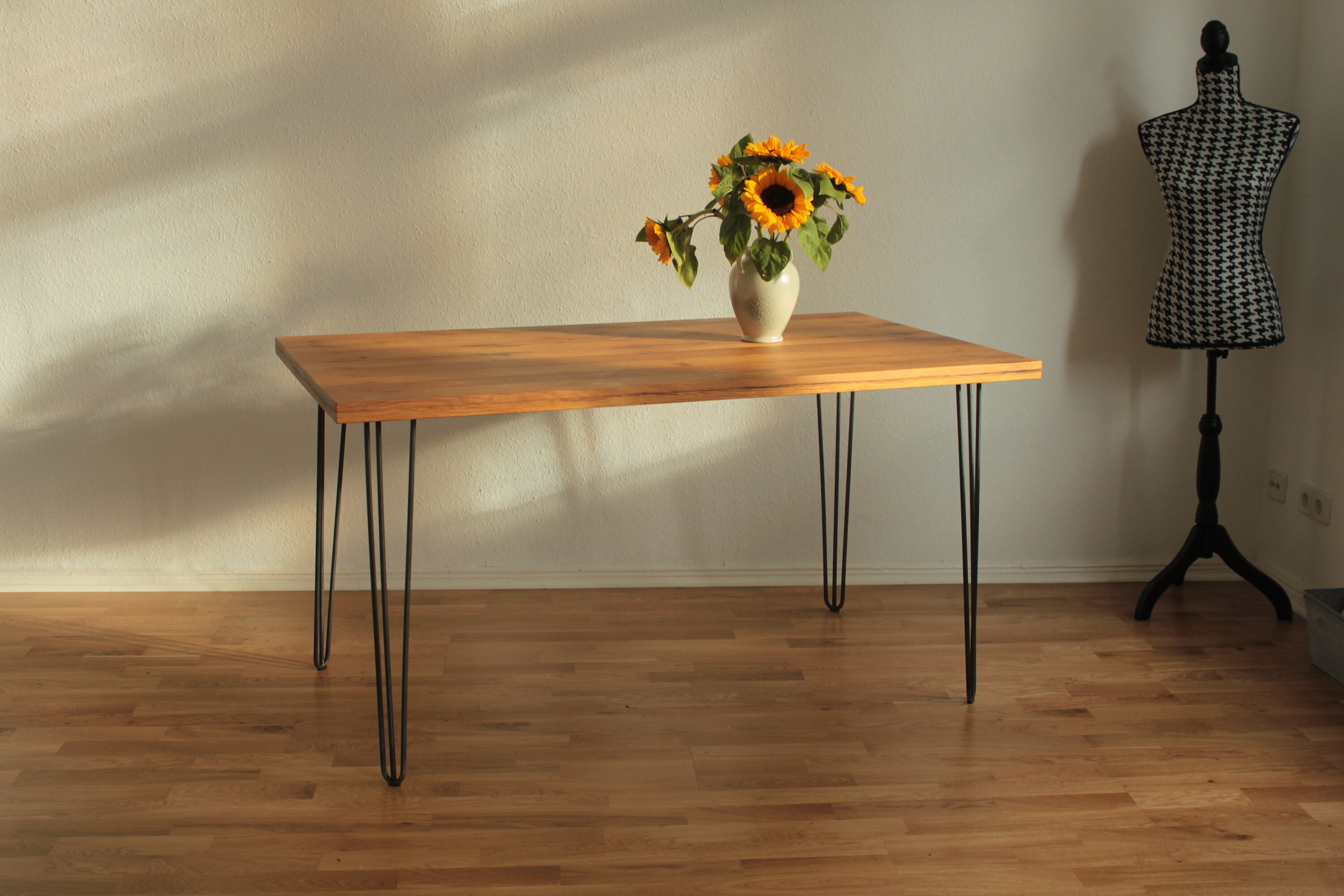 Dining Table Desk From Recycled Oak Reclaimed Wood Vintage Etsy