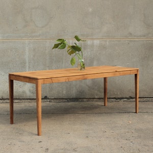 Dining table made of oak Vintage nonconform midcentury danish solid wood Industrial solid wood desk Paul