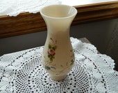 Vintage Glass Hand Painted Flower Hurricane Chimney Lamp Shade