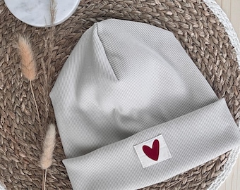 Hipster Beanie Hat Kids | Children's Hat | Heart | Size Selectable