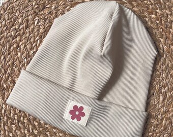 Hipster Beanie Hat Kids | Children's Hat | Flower | Size Selectable