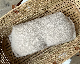 cuddly stroller muff beige I teddy fabric