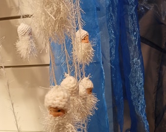 Snowflake, white dress, snowflake, window decoration, wintertime, snow, Advent decoration, Advent calendar, Christmas, Christmas season