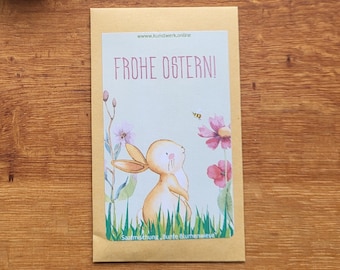 Saattüte "Frohe Ostern" | Bunte Blumenwiese