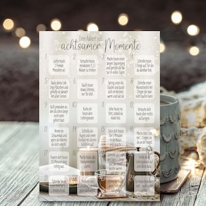 Calendario dell'Avvento "Mindfulness" | Cartolina | A6 | Versione gratta e vinci