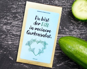 Seed bag “Dill in cucumber salad” | Declaration of love | Dill seeds
