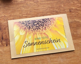 Saattüte "Sonnenschein" | Sonnenblumen