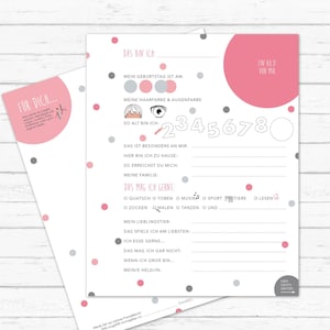 Pages du livre d’amis « DOTS GreyPink » | Cartes d’amis | Livre d'amis | dossier | Garderie | maternelle | Amis | école | Points