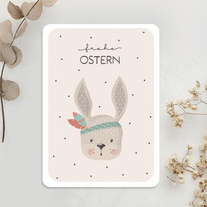 kaart "vrolijk Pasen" | boho konijn