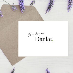 Klappkarte "Von Herzen DANKE" | Danke sagen | Dankeskarte | Geschenkkarte | Hilfe | Freundschaft | Muttertag