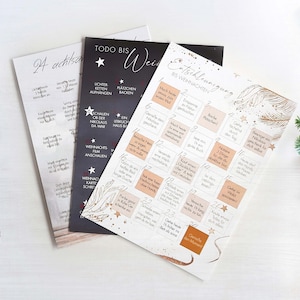 Lot de 3 calendriers de l'Avent | Cartes postales | A6 | Avent | Pleine conscience | Cadeau | décélération | sans calories | anticipation