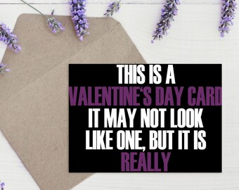 Ansichtkaart "Valentijn" | Valentijnsdag | Cadeau | grappig | Wenskaart | Cadeaubon | Liefde | Anti Valentijnsdag