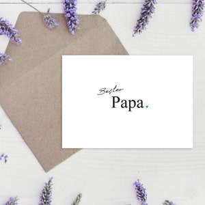 Klappkarte "Bester PAPA" | Vatertag | Danke | Bedanken | Geschenk | Geburtstag | Schwangerschaft | Vorfreude | Opa