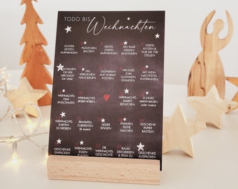Adventskalender "ToDo bis Weihnachten" | Postkarte | A6 | Advent | Geschenk | kalorienfrei | Vorfreude | Weihnachtsgrüße
