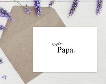 Klappkarte "Bester PAPA" | Vatertag | Danke | Bedanken | Geschenk | Geburtstag | Schwangerschaft | Vorfreude | Opa