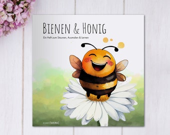 Mal- und Lernheft "Bienen & Honig" | Malbuch | Spiele | Beschäftigung