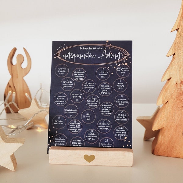 Adventskalender "Affirmationen" | Postkarte | A6 | Advent | Selbstliebe | Geschenk | kalorienfrei | Vorfreude | Weihnachtsgrüße