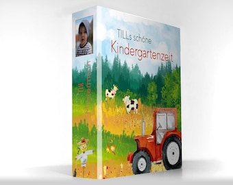 Kindergarten-Ordner BAUERNHOF| personalisiert | A4 | Portfolio-Mappe | Kita-Ordner | mit Name | Sammelmappe | Ringordner | Schule | Krippe