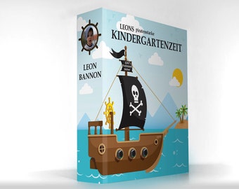 Kindergarten-Ordner Piraten | personalisiert | mit Name | A4 | Portfolio-Mappe | Kita-Ordner | Sammelmappe | Ringordner | Schule | Krippe