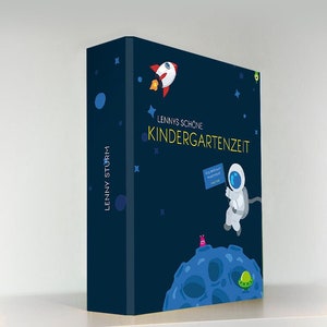 Kleuterschoolmap RUIMTE | gepersonaliseerd | A4 | portfoliomap | kinderopvang map | met naam | map | ringband | Scholen | wieg