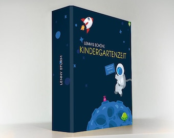 Kindergarten-Ordner WELTRAUM | personalisiert | A4 | Portfolio-Mappe | Kita-Ordner | mit Name | Sammelmappe | Ringordner | Schule | Krippe