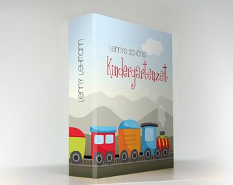Kindergarten folder EISENBAHN | personalized | A4 | Portfolio folder | Kita folder | by name | Binder | Ring binder | School | Train