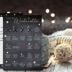 Advent calendar ToDo until Christmas Postcard A6 Advent Gift calorie-free anticipation Christmas greetings image 4
