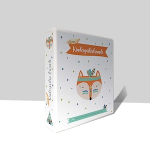 Ordner Freundebuch "Boho-Fuchs" | mit Name | individualisiert | für Freundebuchseiten | DIN A5 | Kita | Kindergarten | Kita-Freunde