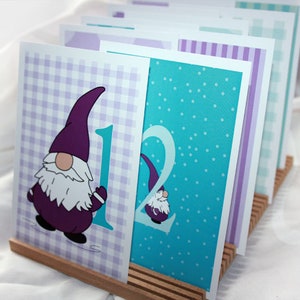 Gnomo calendario dell'avvento da cartolina fai da te