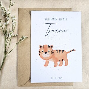 Carte de naissance individuelle « Tigre »