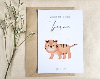 Individual birth card "Tiger"