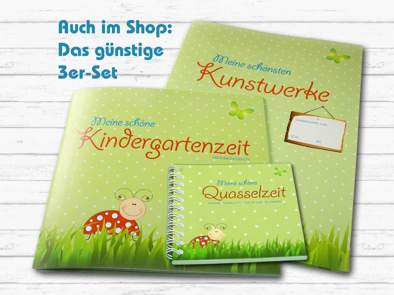 A4 Sammelmappe Krabbelkäfer Kindergarten Kita Erinnerung Geschenk Kunstwerke sammeln Bilder Bastelei Bild 5