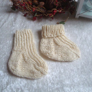 Baby socks made of pure new wool, foot length approx. 9 cm baby socks image 2