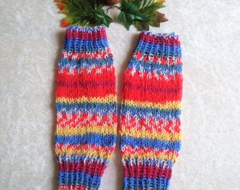 Baby/toddler leg warmers cuffs made from pattern-forming sock wool legwarmer