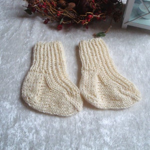 Baby socks made of pure new wool, foot length approx. 9 cm baby socks image 1