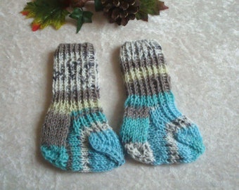 Baby Söckchen Socken aus Sockenwolle Fusslänge ca. 8cm baby socks