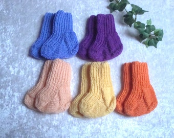 Chaussettes bébé en 100 % laine (BabyMerino) longueur du pied environ 8 cm chaussettes bébé