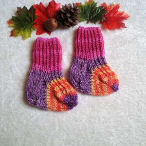 Baby knitting set socks and leg warmers made of sock wool legwarmer and socks image 3