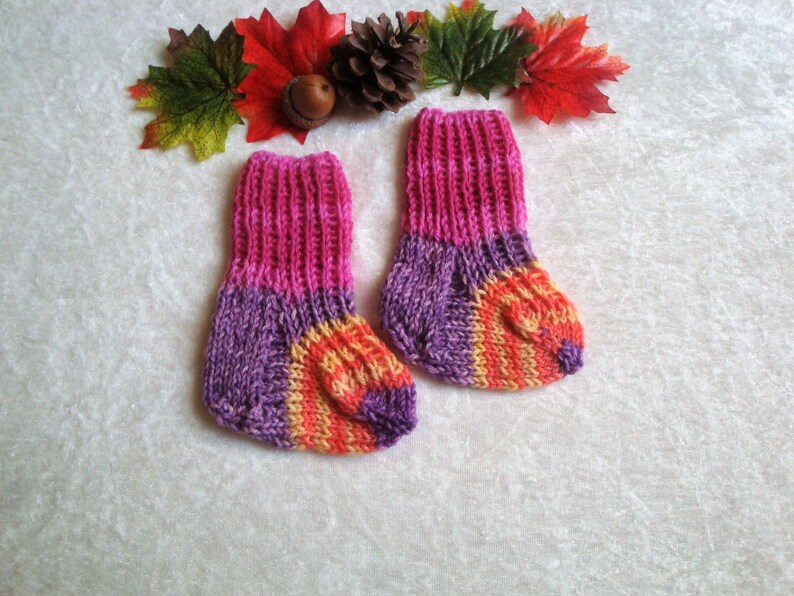 Baby knitting set socks and leg warmers made of sock wool legwarmer and socks image 3