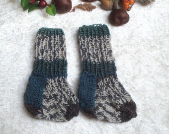 Baby Söckchen Socken aus Sockenwolle Fusslänge ca. 7,5cm baby socks