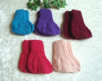 Calcetines de bebé hechos de 100% lana (Merino) longitud del pie aproximadamente 8-8,5 cm calcetines de bebé