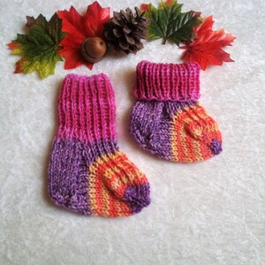 Baby knitting set socks and leg warmers made of sock wool legwarmer and socks image 4