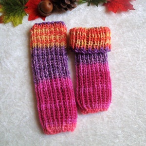 Baby knitting set socks and leg warmers made of sock wool legwarmer and socks image 2