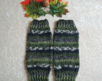 Baby/toddler leg warmers cuffs made from pattern-forming sock wool legwarmer