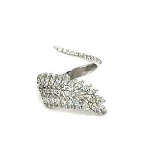 0.71 Carat Natural Diamond White Gold Cocktail Ring
