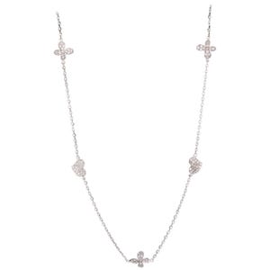 0.75 Carat Diamond by Yard White Gold Necklace