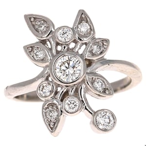 0.65 Carat Diamond Cocktail Ring 18 Karat White Gold